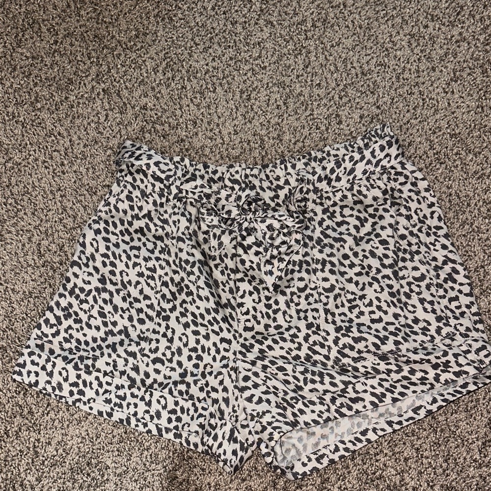 Leopard Print Aerie Camp Shorts